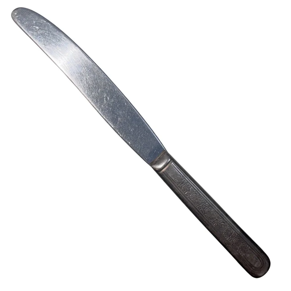 Vintage | Silver Plated | Dinner Knife | Floral Handle